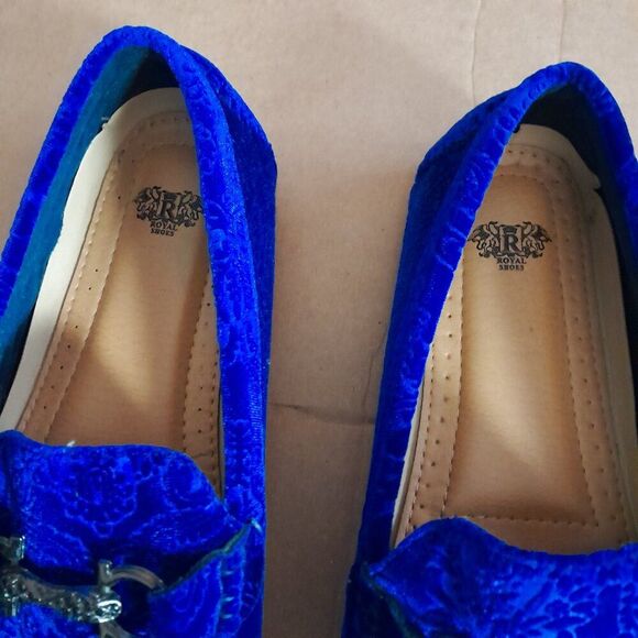 Royal Shoes Men Suede Slip on Dress Blue Formal Size 12 main image 7